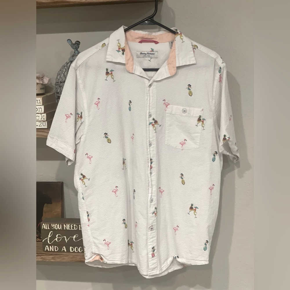 Tommy Bahama/Short Sleeve Button Down/White